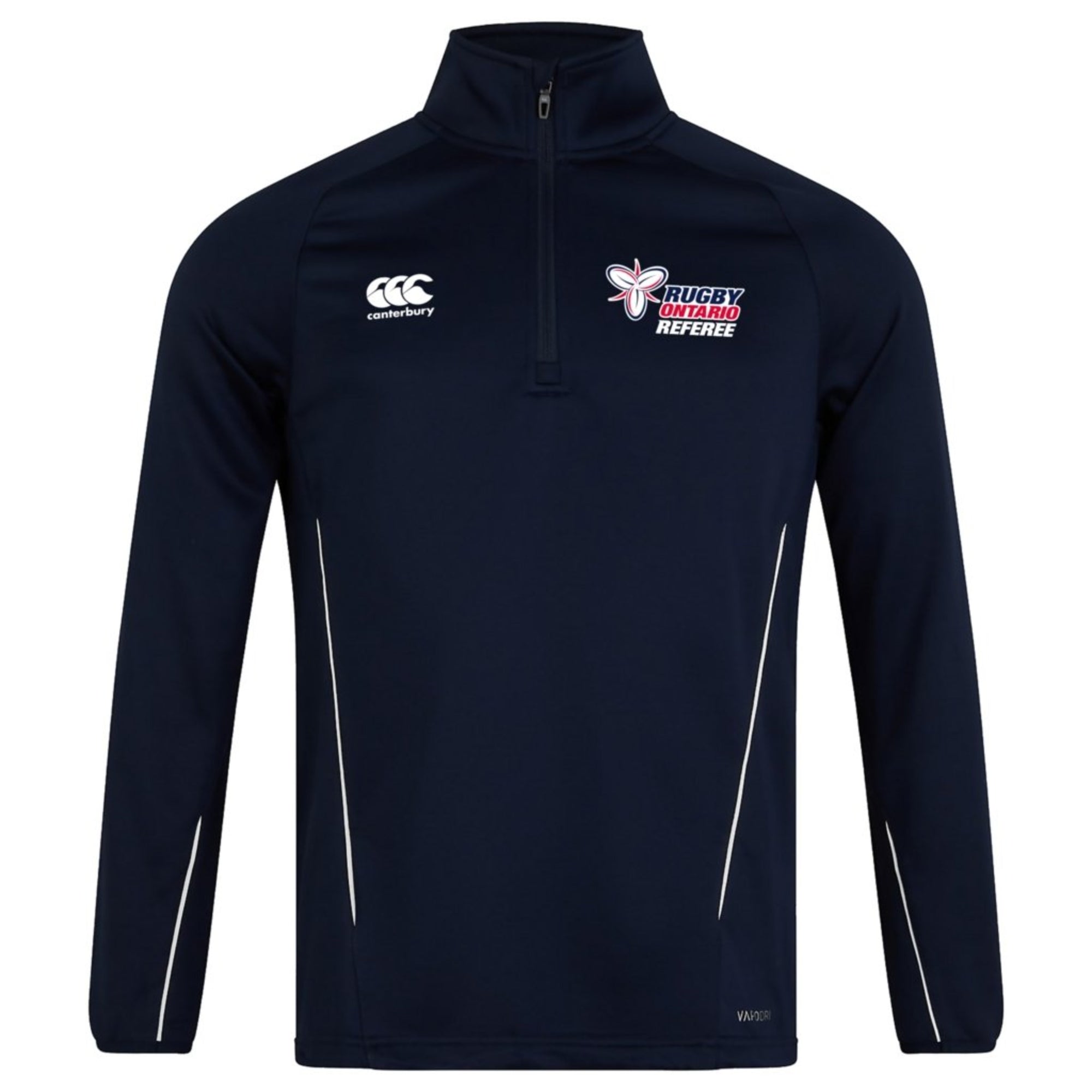 Rugby Ontario Referees CCC 1/4 Zip Mid-Layer Training Top - www.therugbyshop.com www.therugbyshop.com UNISEX / NAVY / XS TRS Distribution Canada 1/4 ZIPS Rugby Ontario Referees CCC 1/4 Zip Mid-Layer Training Top