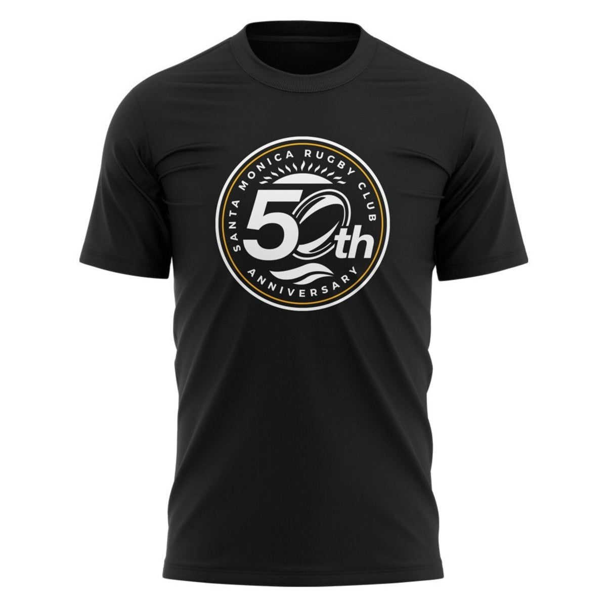 Santa Monica Rugby Club &quot;50Th Anniversary&quot; Tee - Men&#39;s Black Or Grey - www.therugbyshop.com www.therugbyshop.com MEN&#39;S / BLACK / S XIX Brands TEES Santa Monica Rugby Club &quot;50Th Anniversary&quot; Tee - Men&#39;s Black Or Grey