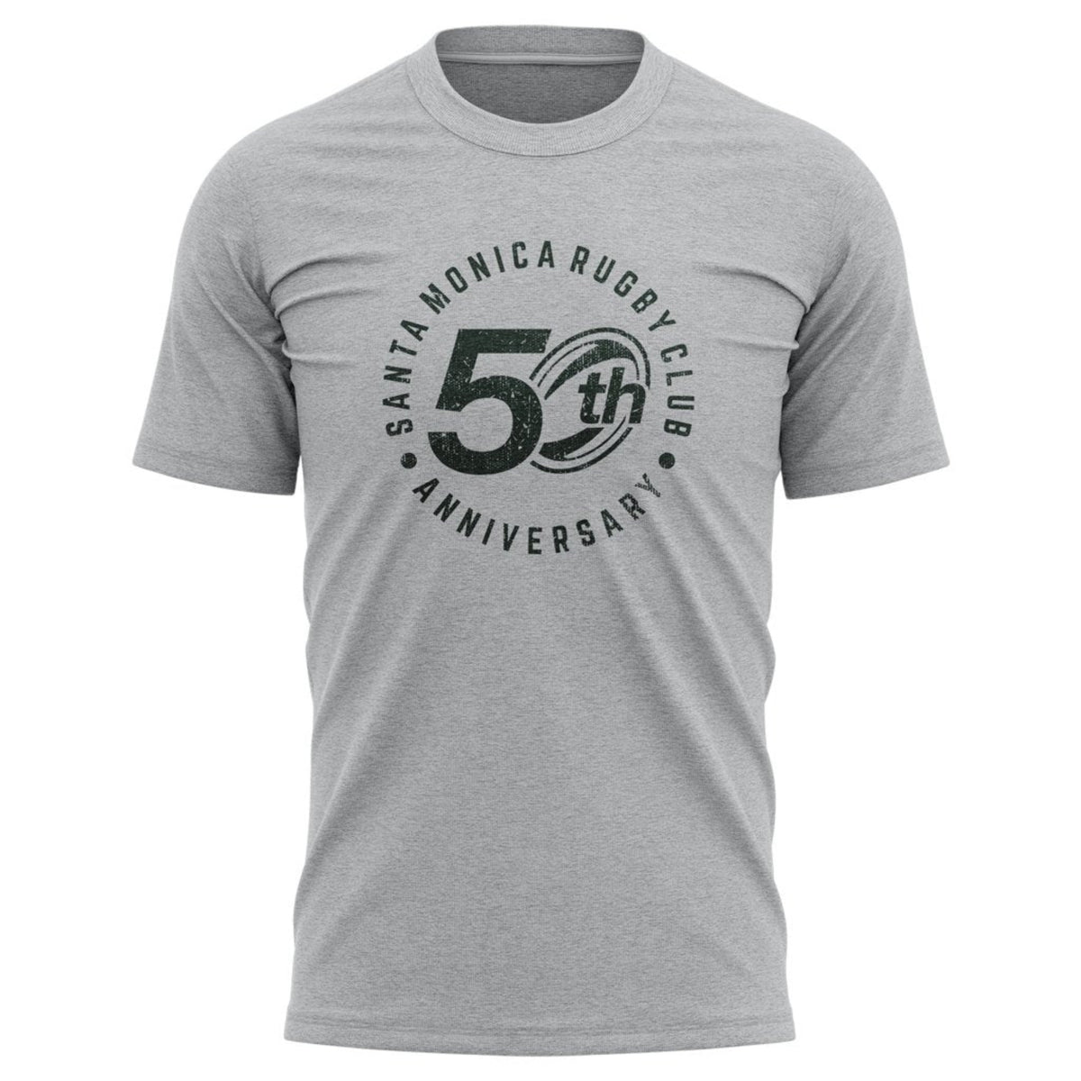 Santa Monica Rugby Club &quot;50Th Anniversary&quot; Tee - Men&#39;s Black Or Grey - www.therugbyshop.com www.therugbyshop.com MEN&#39;S / ATHLETIC GREY / S XIX Brands TEES Santa Monica Rugby Club &quot;50Th Anniversary&quot; Tee - Men&#39;s Black Or Grey